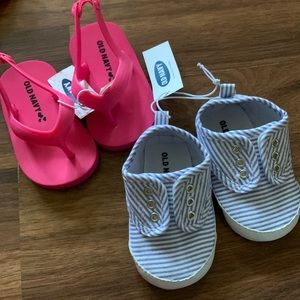 2 pairs of old navy baby shoes